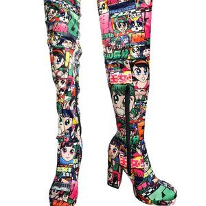 Cartoon Manga Comic Thigh High Boots